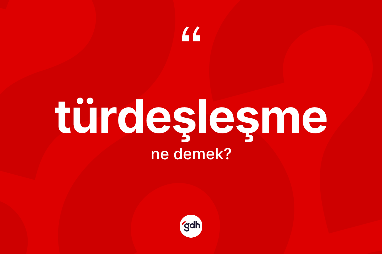 Türdeşleşme kelimesinin anlamı nedir? Türdeşleşmenin TDK'ya göre anlamı nedir?