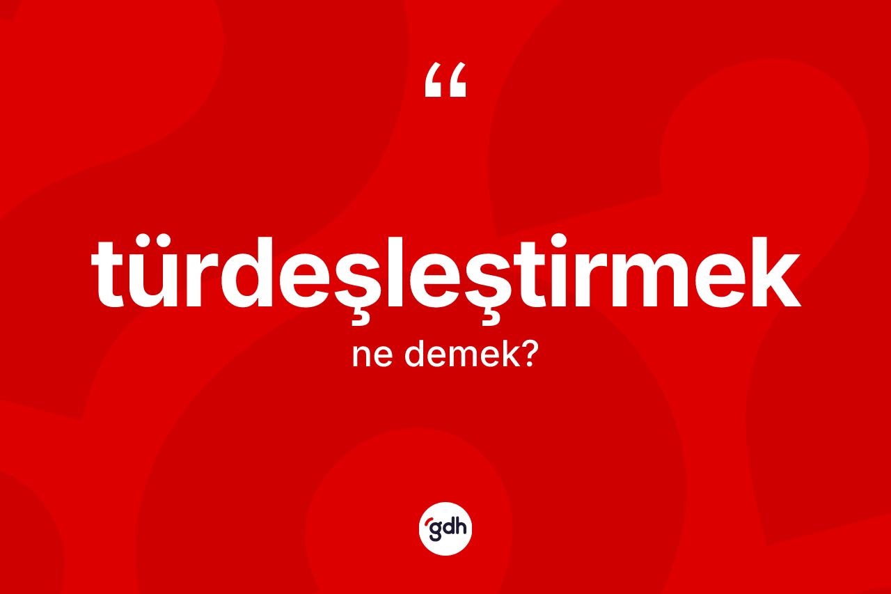 Türdeşleştirmek kelimesi ne anlama gelir?