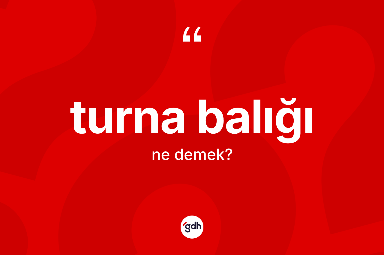 Turna balığı kelimesinin sözlükteki tanımı nedir?