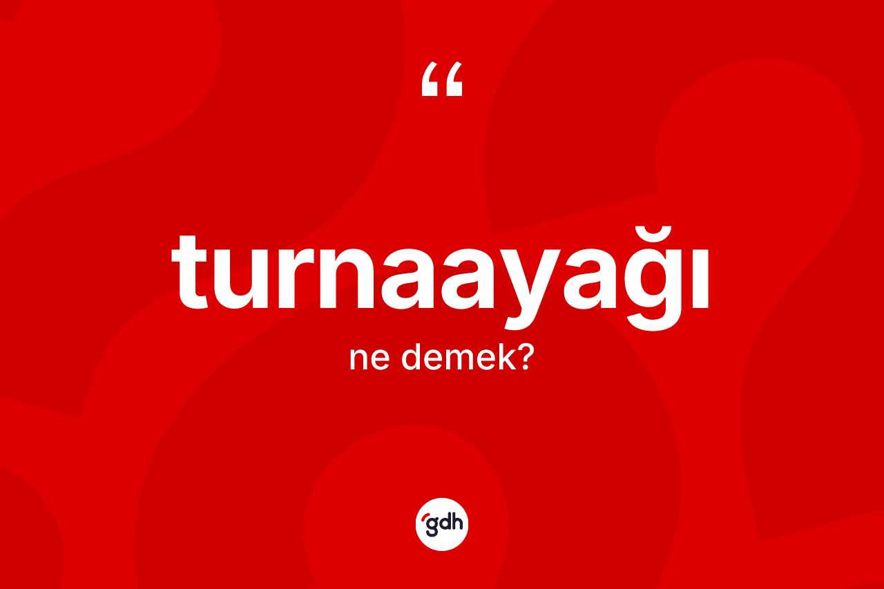 Turnaayağı kelimesinin sözlükteki tanımı nedir?