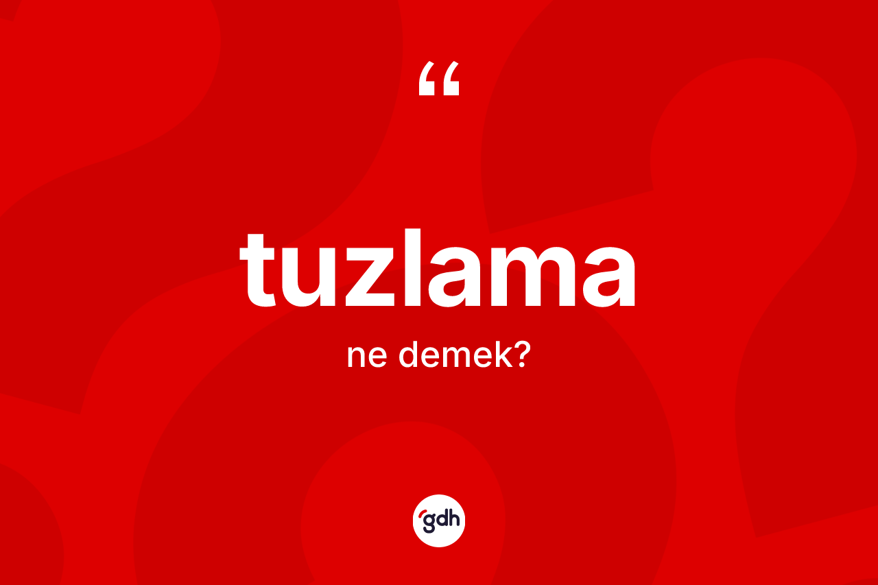 Tuzlama nedir?
