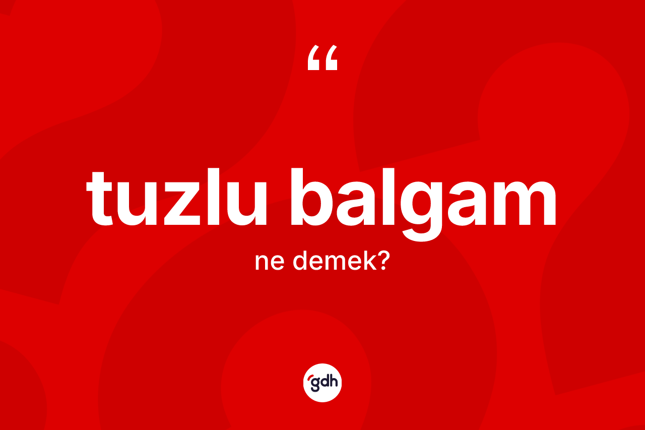 Tuzlu balgam kelimesi nedir?