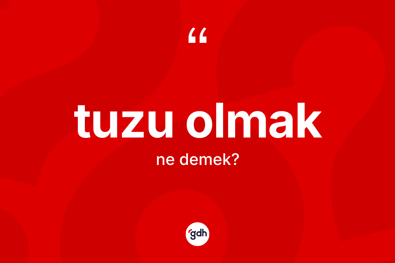 Tuzu olmak ifadesinin kısaca tanımı nedir?