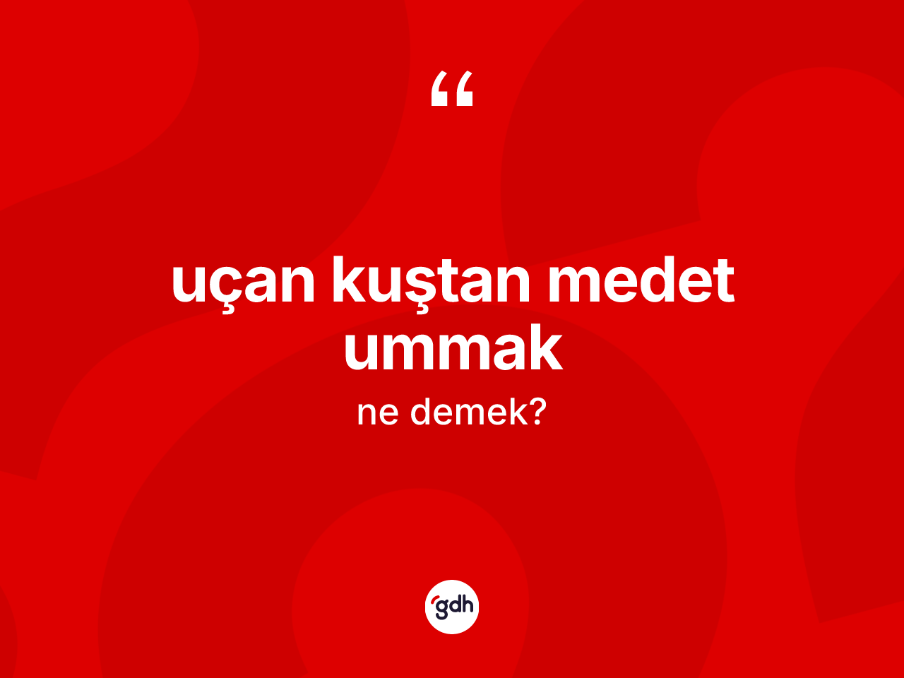 Uçan kuştan medet ummak ne demektir? Uçan kuştan medet ummak ifadesi hangi durumlarda kullanılır?