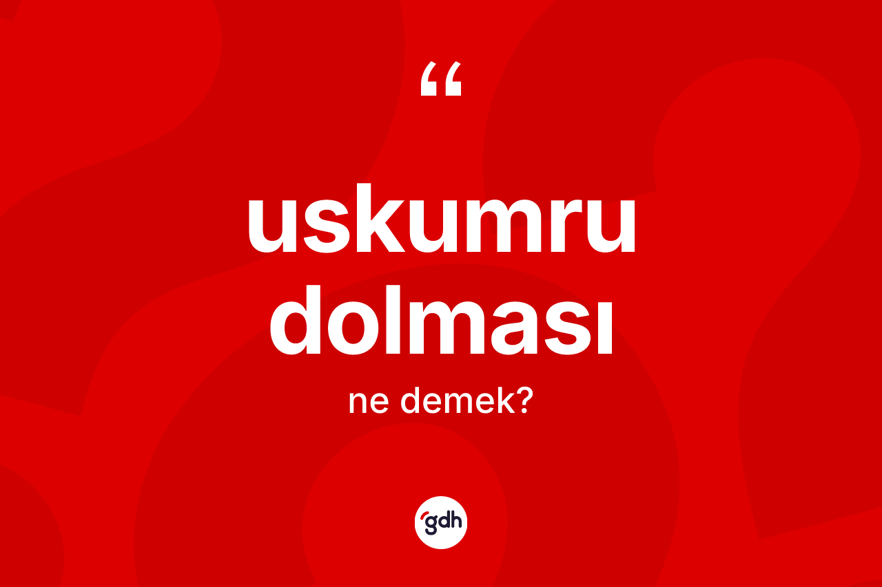 Uskumru dolması kelimesinin tanımı nedir?