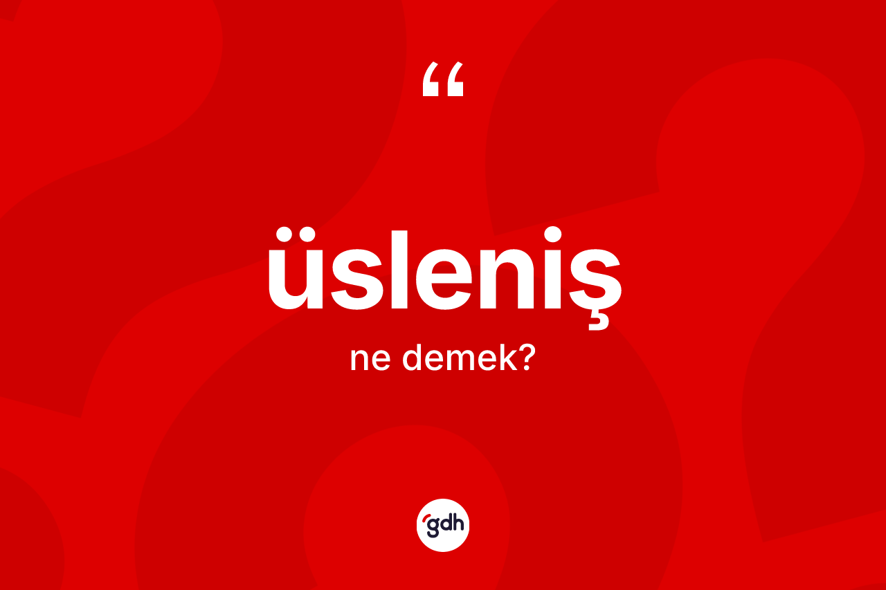 Üsleniş kelimesi nedir? Üsleniş kelimesinin TDK'ya göre açıklaması nedir?