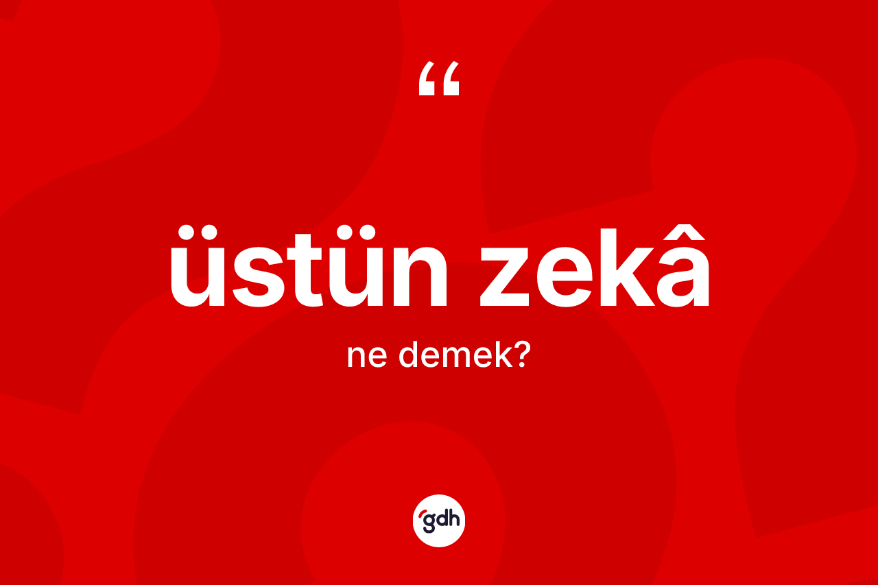 Üstün zekâ kelimesinin sözlükteki tanımı nedir?