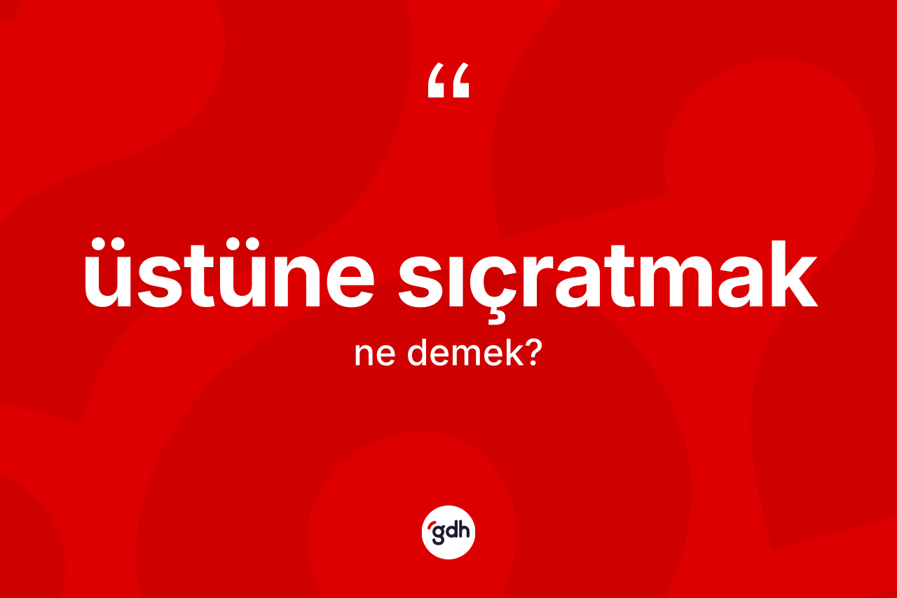Üstüne sıçratmak ifadesinin anlamı nedir?