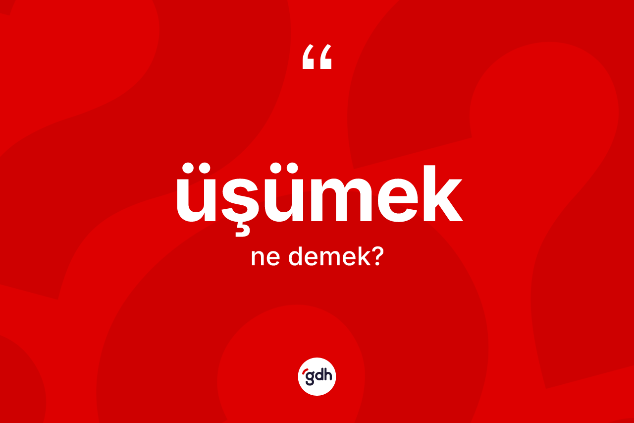 Üşümek kelimesinin tanımı nedir?