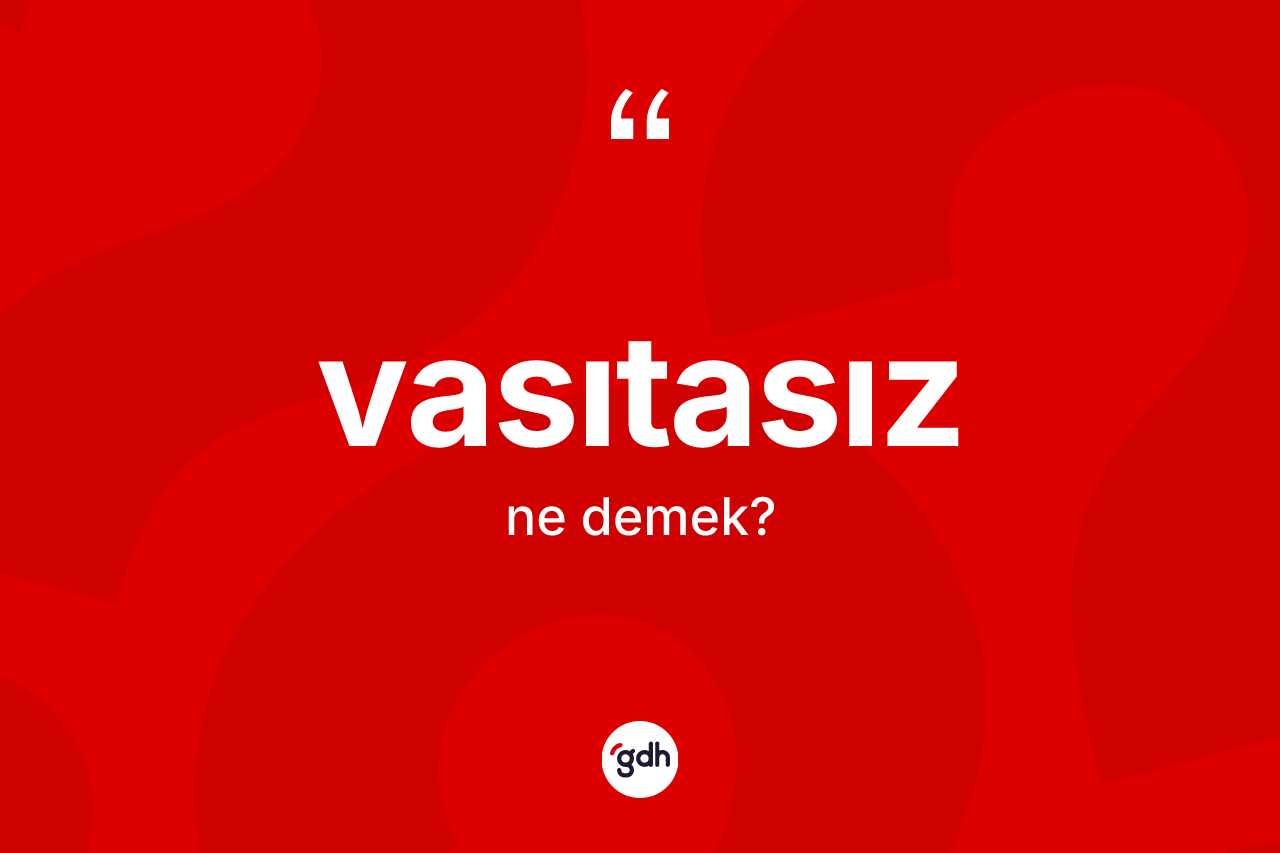 Vasıtasız ne demek?