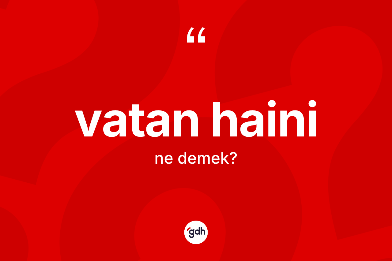 Vatan haini kelimesinin sözlükteki tanımı nedir?
