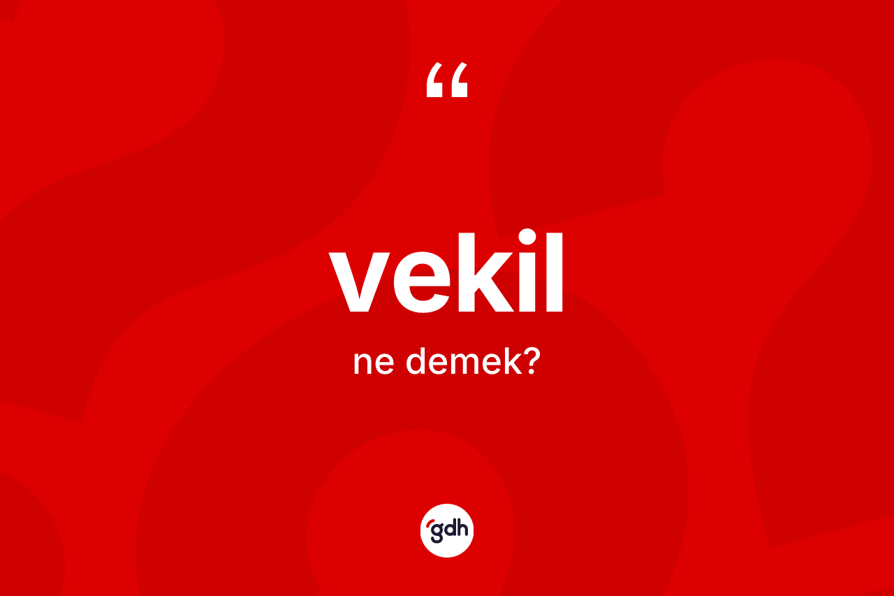Vekil ne demek?