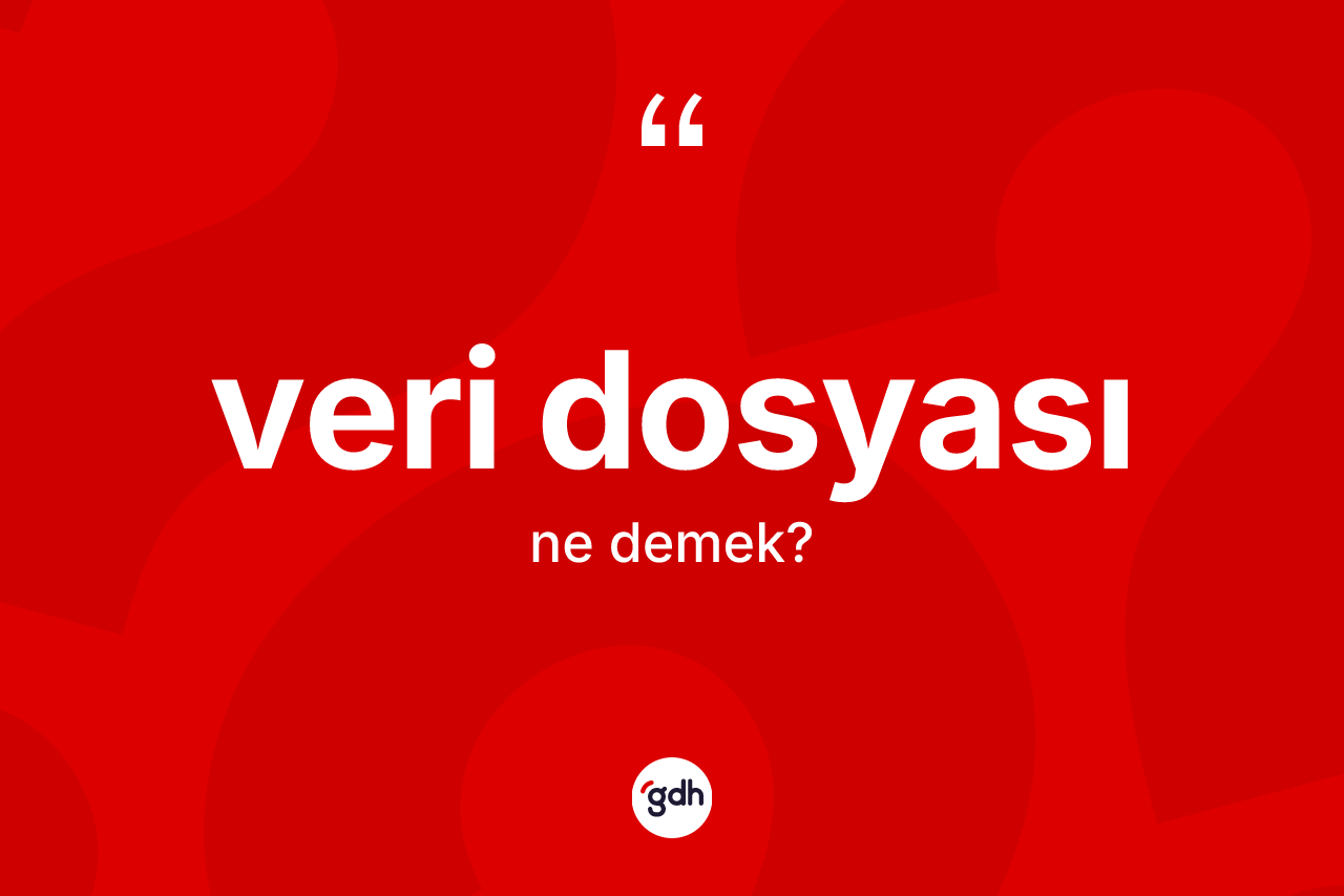 Veri dosyası kelimesinin sözlükteki tanımı nedir?