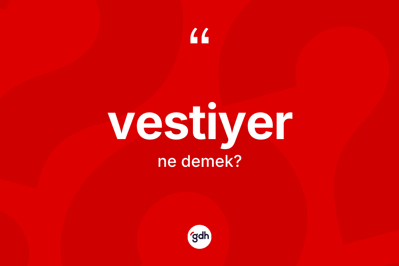 Vestiyer kelimesinin tanımı nedir?