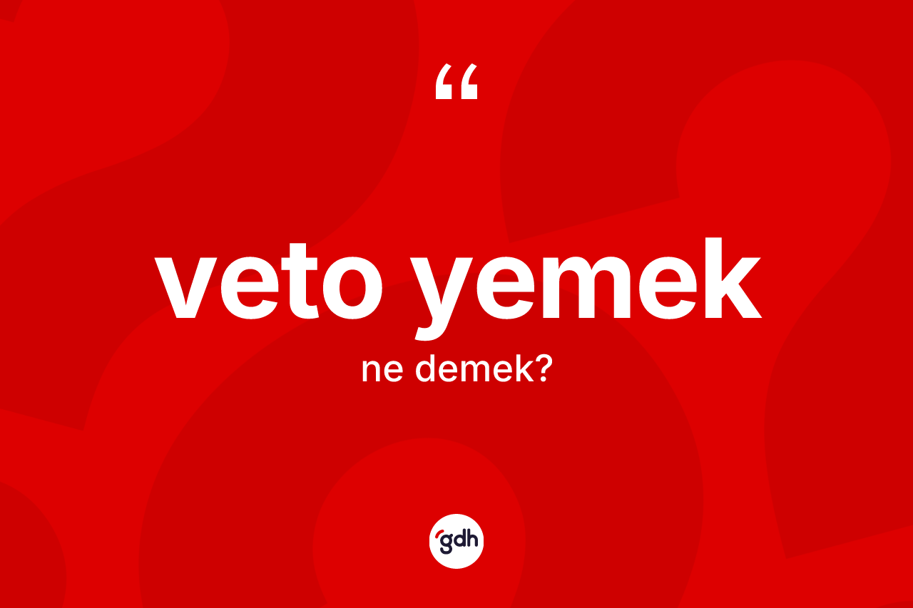 Veto yemek ifadesinin tanımı nedir?
