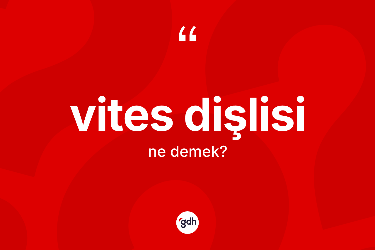Vites dişlisi nedir?