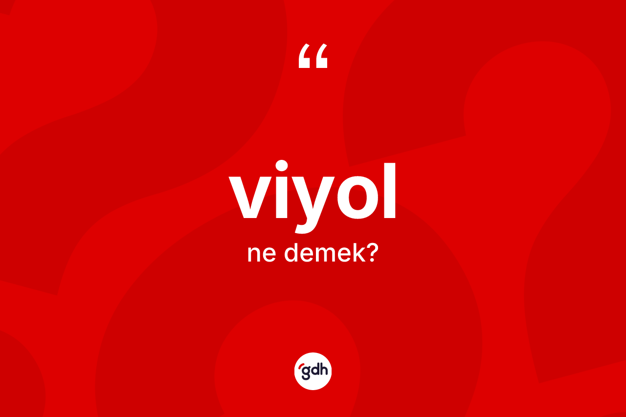 Viyol kelimesinin anlamı nedir? Viyolun kısaca tanımı nedir?