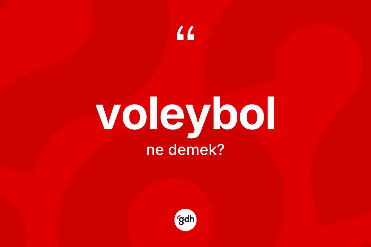 Voleybol kelimesinin anlamı nedir? Voleybolun TDK'ya göre anlamı nedir?