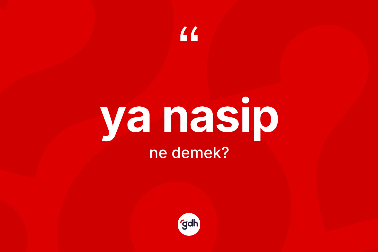 Ya nasip ifadesinin kısaca tanımı nedir?