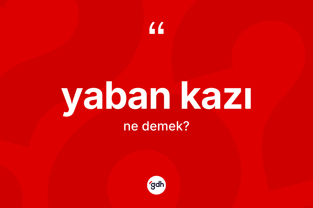 Yaban kazı kelimesinin anlamı nedir?
