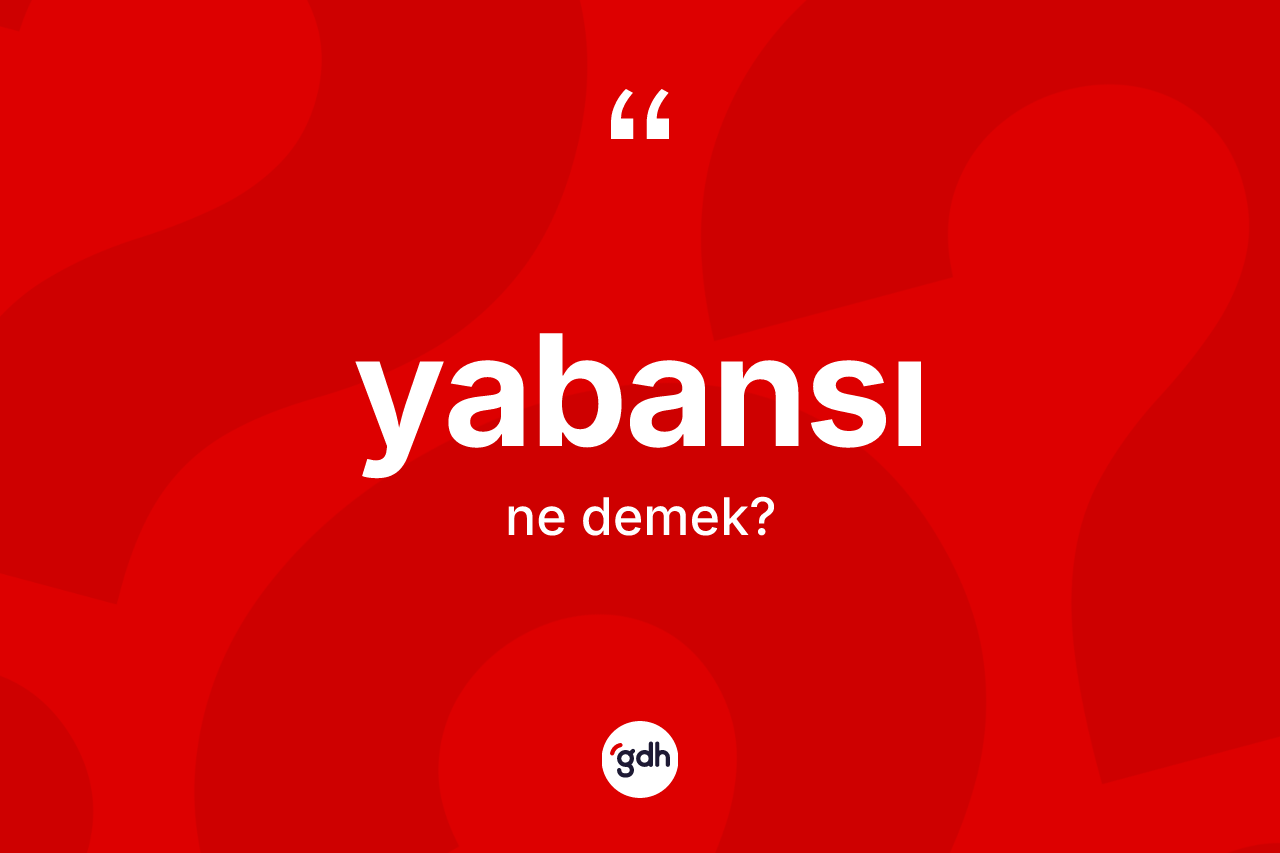 Yabansı kelimesinin tanımı nedir?