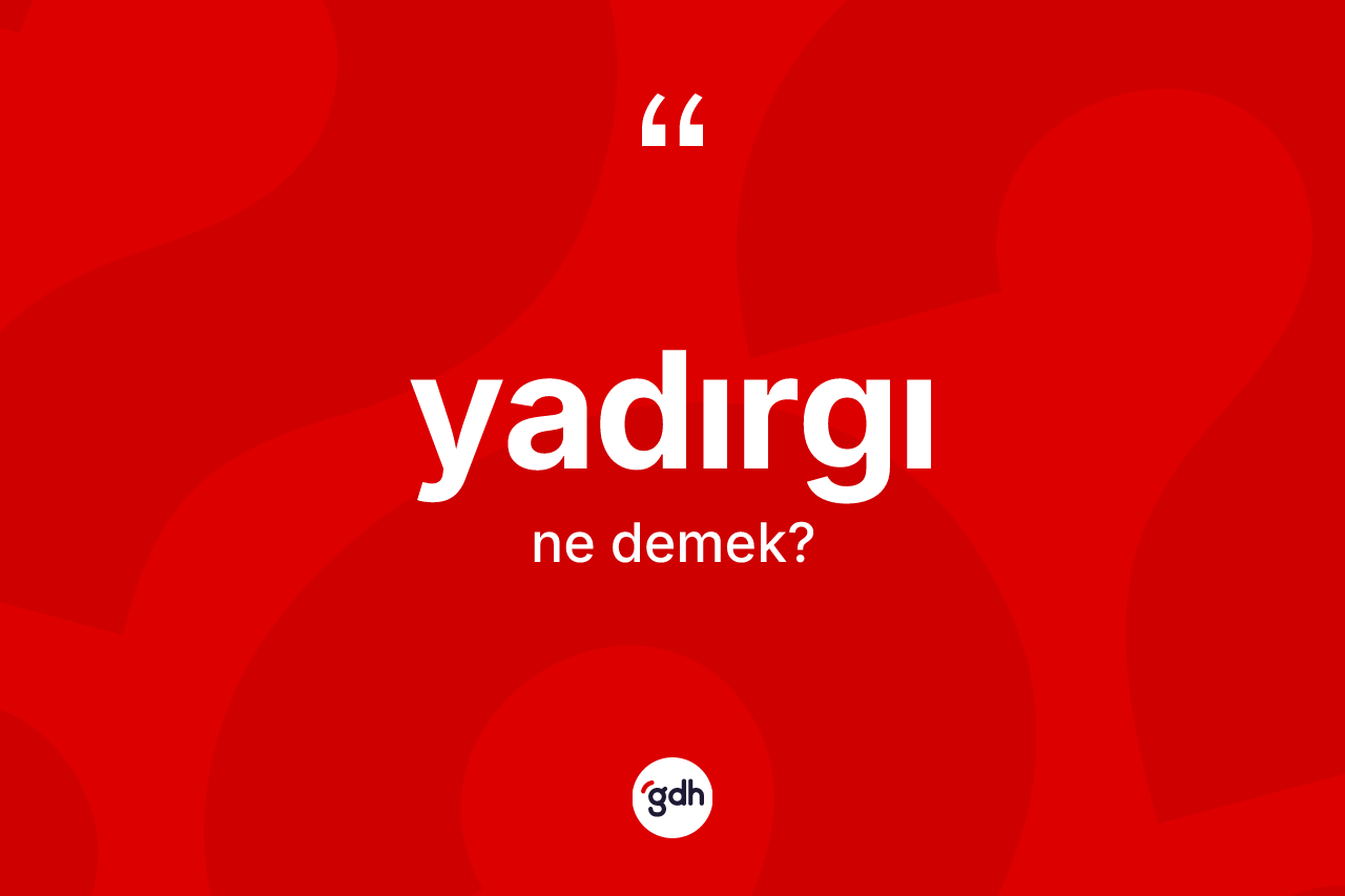 Yadırgı kelimesinin anlamı nedir?