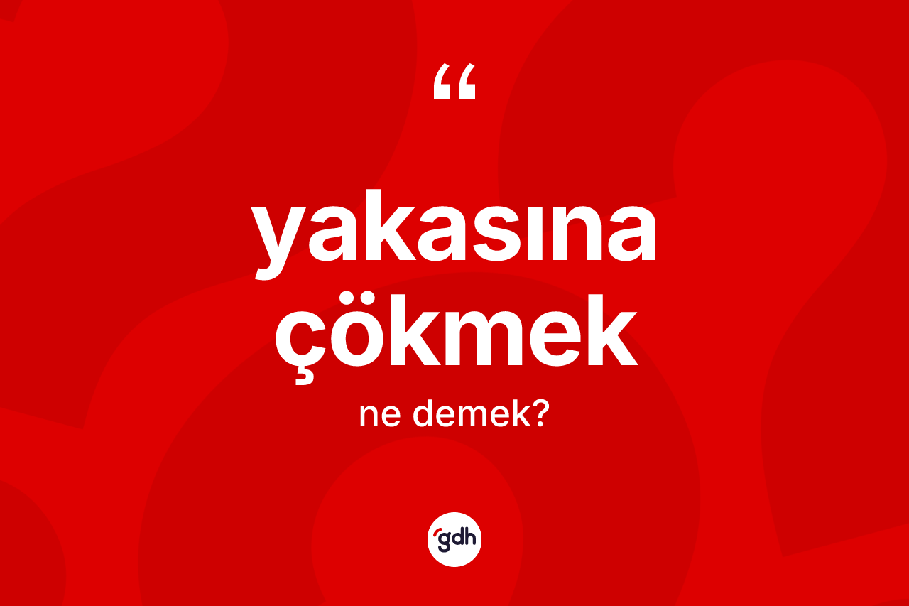 Yakasına çökmek ne anlama gelir?