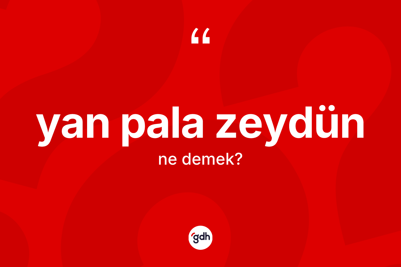 Yan pala Zeydün ifadesinin kısaca anlamı nedir?