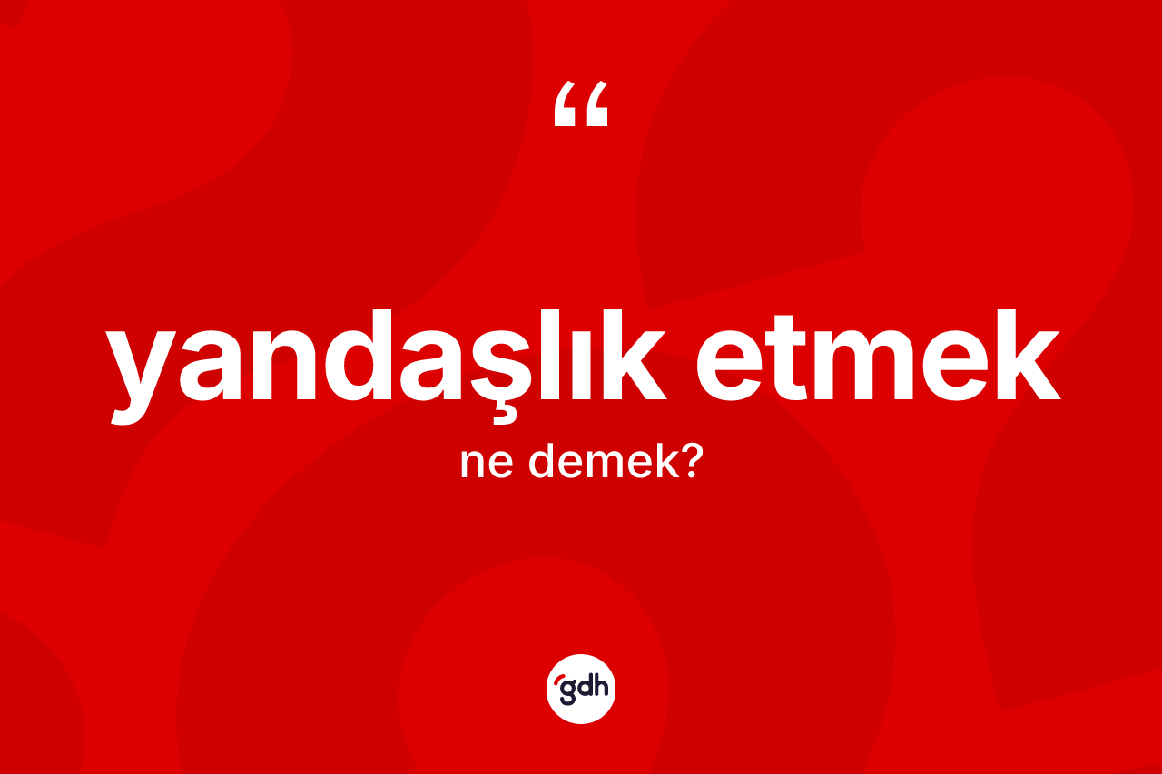 Yandaşlık etmek ifadesi ne demektir?