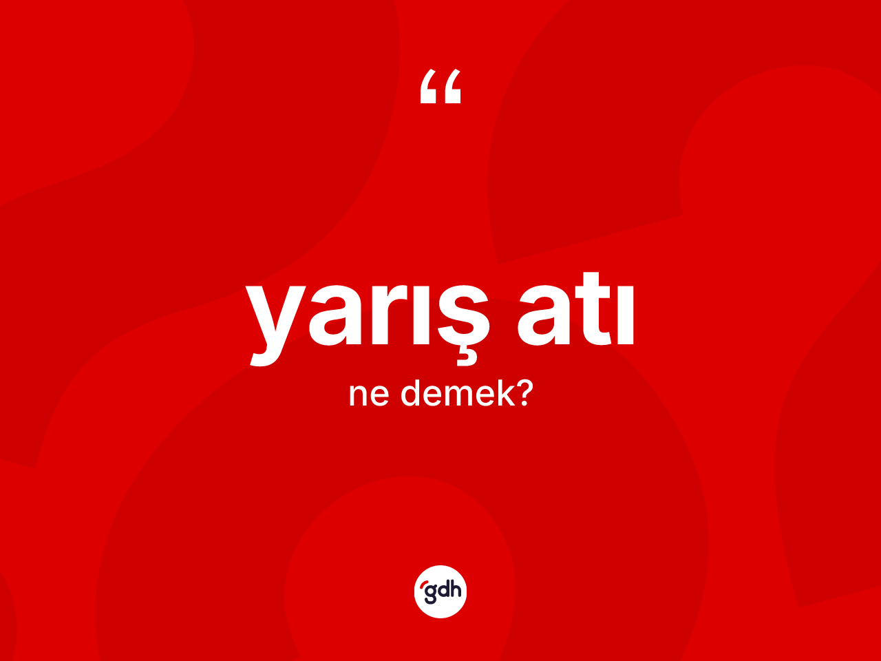 Yarış atı kelimesinin sözlükteki tanımı nedir? Yarış atı kelimesinin TDK'ya göre açıklaması nedir?