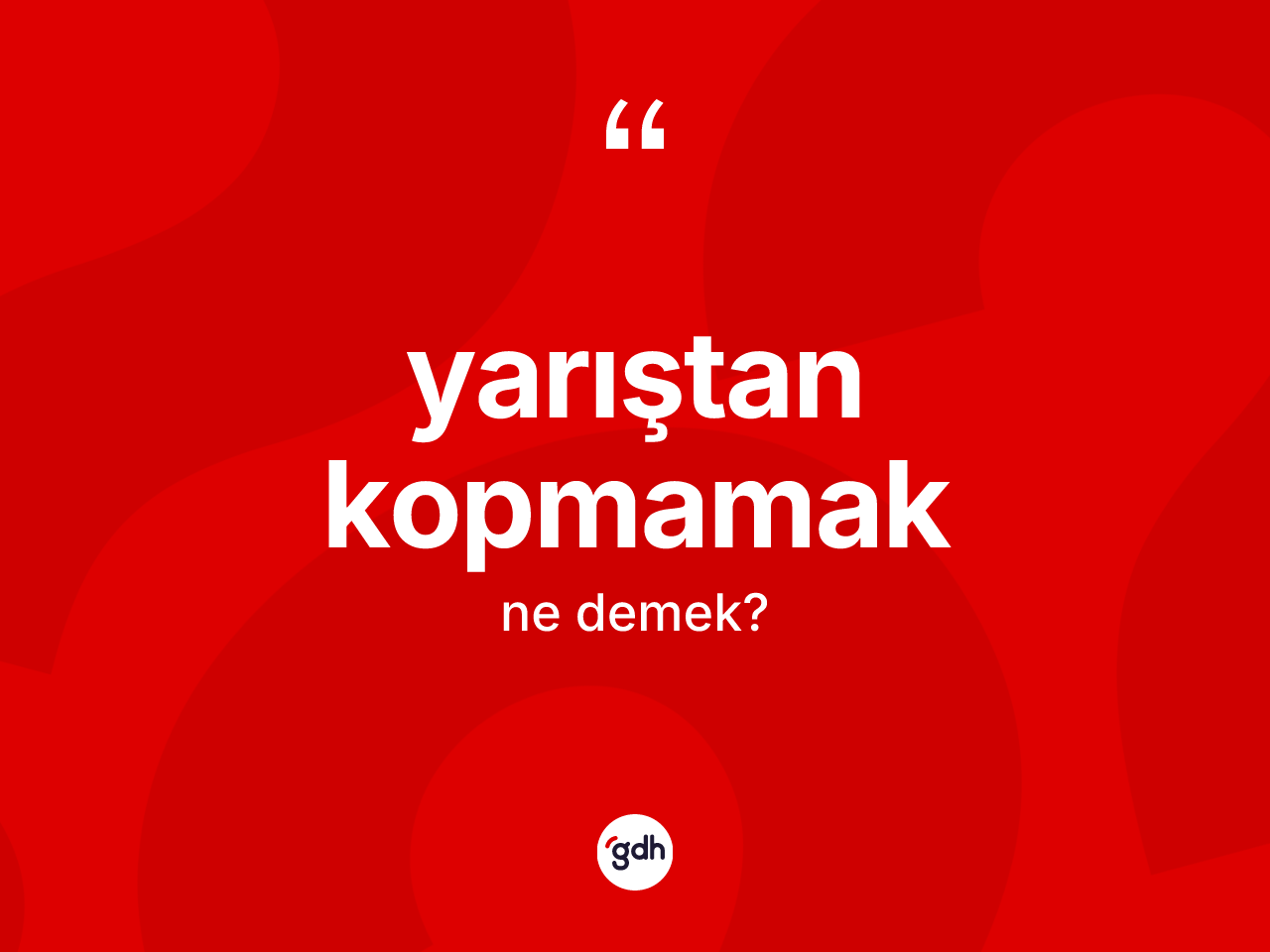 Yarıştan kopmamak ifadesinin tanımı nedir? Yarıştan kopmamak ifadesinin TDK'ya göre açıklaması nedir?