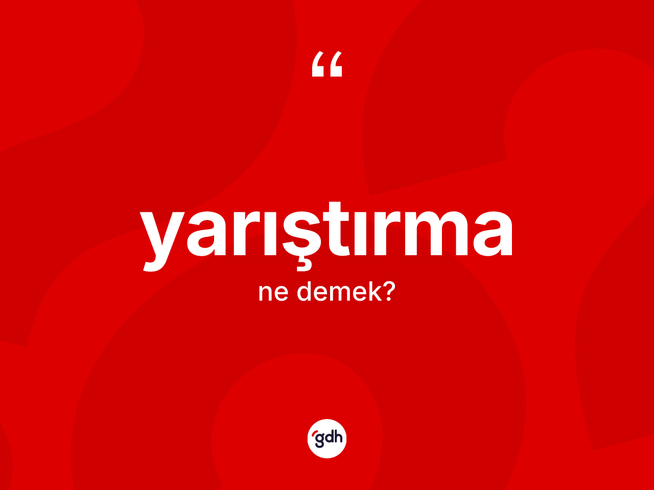 Yarıştırma ne anlama gelir? Yarıştırmanın TDK'ya göre anlamı nedir?