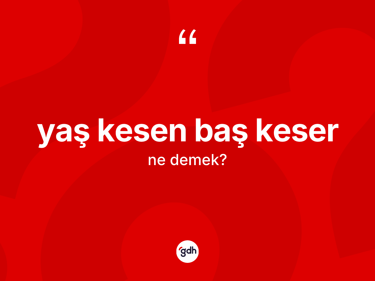 Yaş kesen baş keser ne demektir? Yaş kesen baş keser ifadesinin TDK'ya göre açıklaması nedir?