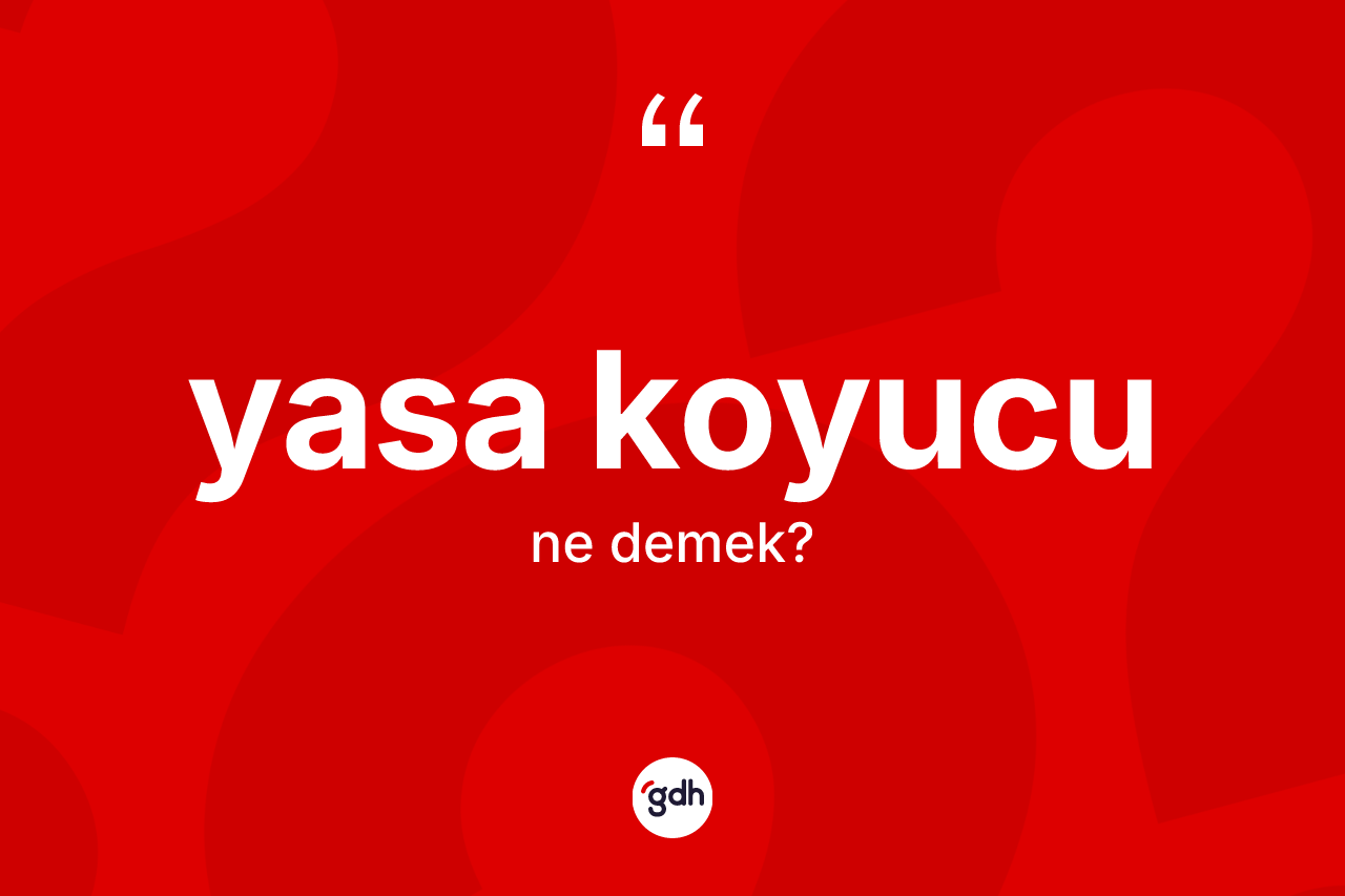 Yasa koyucu ne demek?