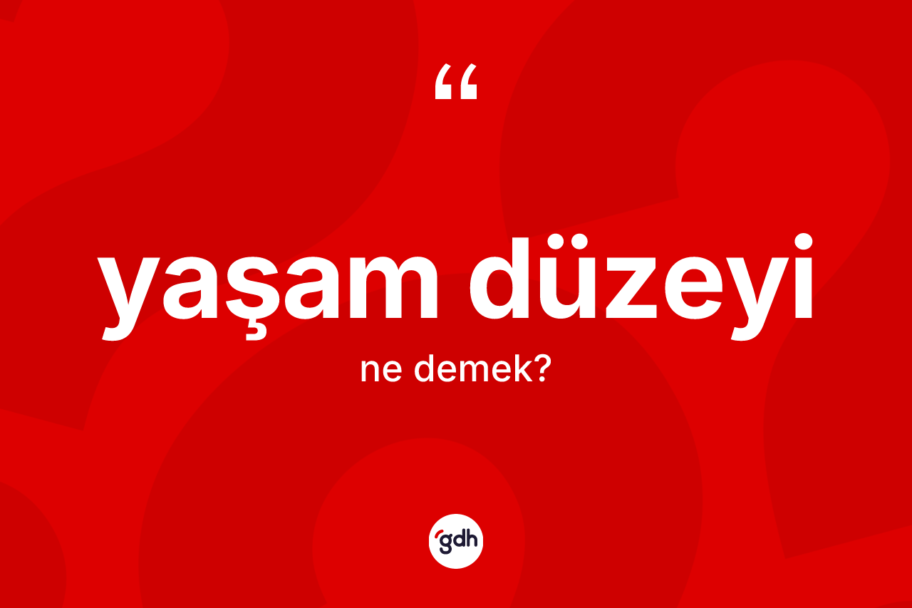 Yaşam düzeyi kelimesinin tanımı nedir? Yaşam düzeyinin halk arasındaki kullanımı nasıldır?