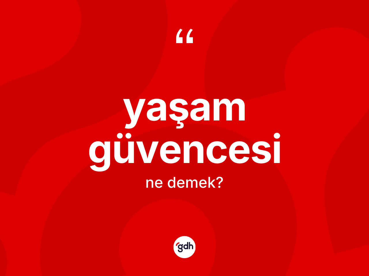 Yaşam güvencesi kelimesinin tanımı nedir? Yaşam güvencesinin TDK'ya göre anlamı nedir?
