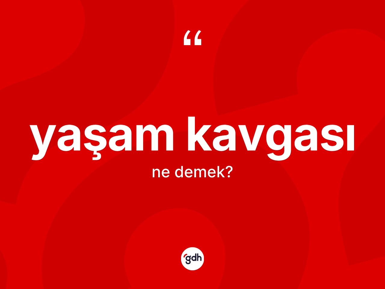 Yaşam kavgası ne anlama gelir? Yaşam kavgasının TDK'ya göre anlamı nedir?