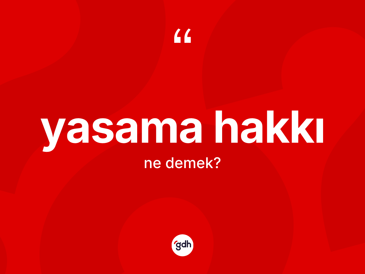 Yasama hakkı kelimesinin anlamı nedir? Yasama hakkının TDK'ya göre anlamı nedir?
