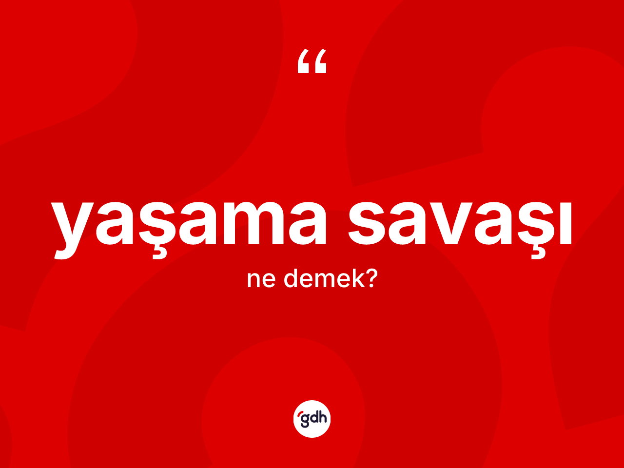 Yaşama savaşı kelimesinin anlamı nedir? Yaşama savaşı kelimesinin TDK'ya göre açıklaması nedir?