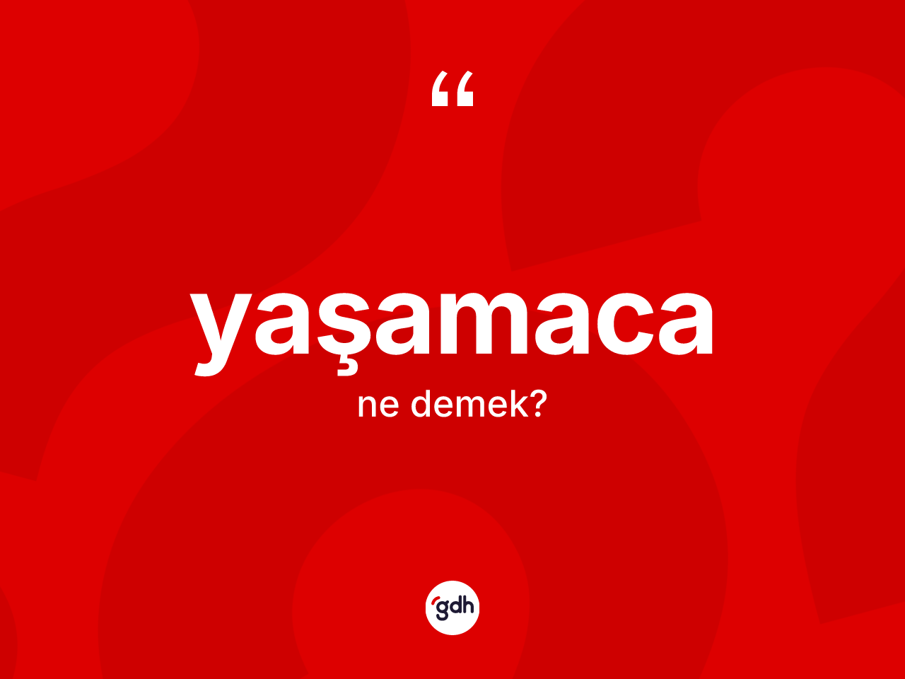 Yaşamaca kelimesinin anlamı nedir? Yaşamacanın TDK'ya göre anlamı nedir?