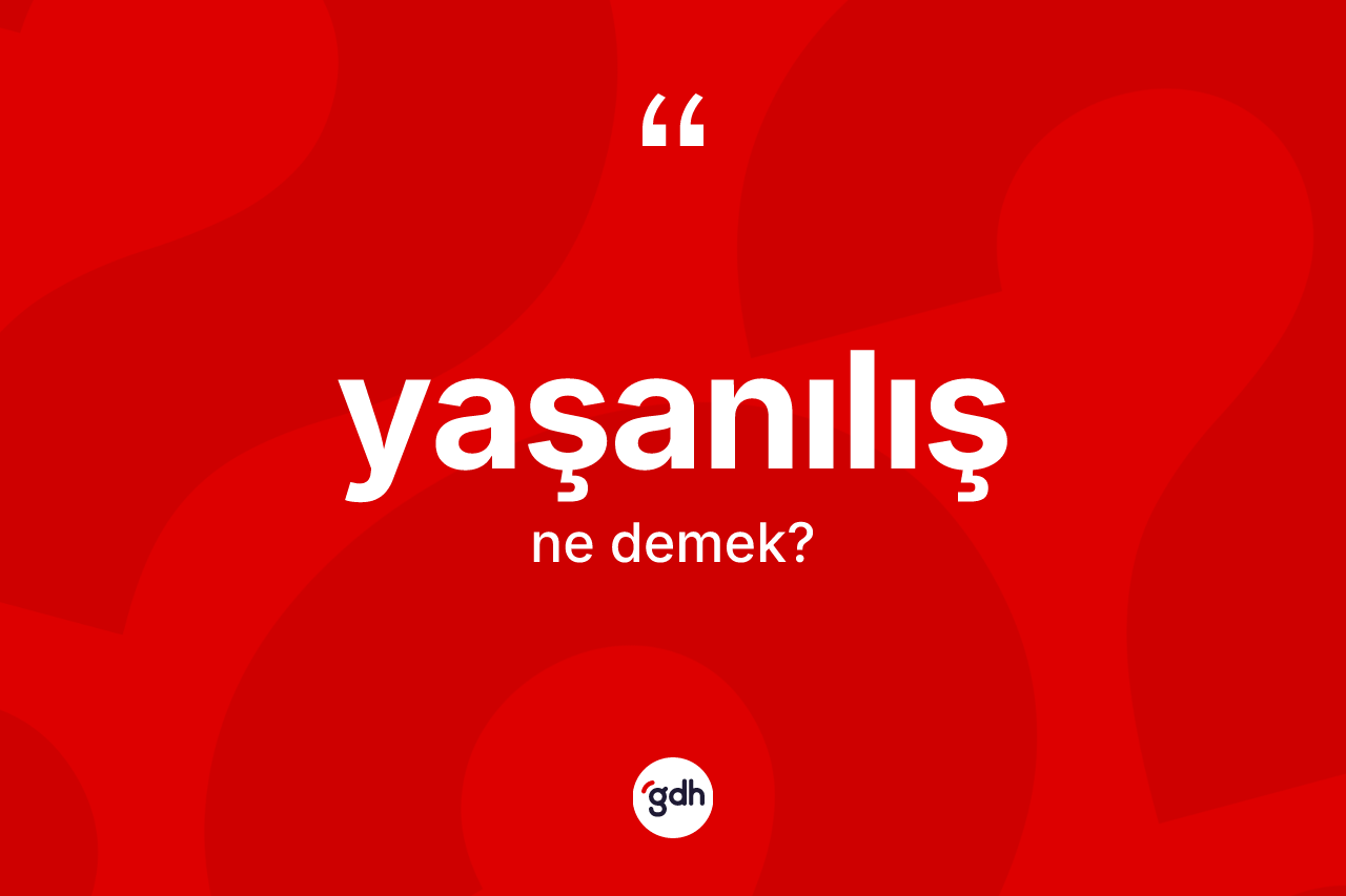 Yaşanılış kelimesinin tanımı nedir? Yaşanılışın TDK'ya göre anlamı nedir?