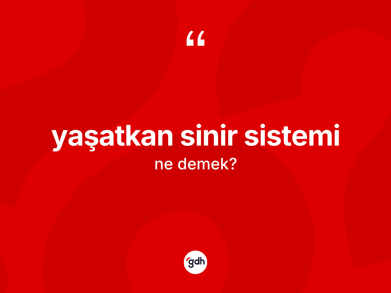 Yaşatkan sinir sistemi kelimesinin sözlükteki tanımı nedir? Yaşatkan sinir sistemi kelimesinin TDK anlamı nedir?