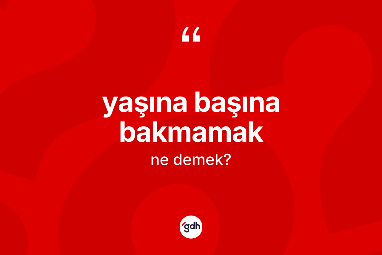 Yaşına başına bakmamak ifadesinin kısaca tanımı nedir? Yaşına başına bakmamak ifadesi nerede kullanılır?