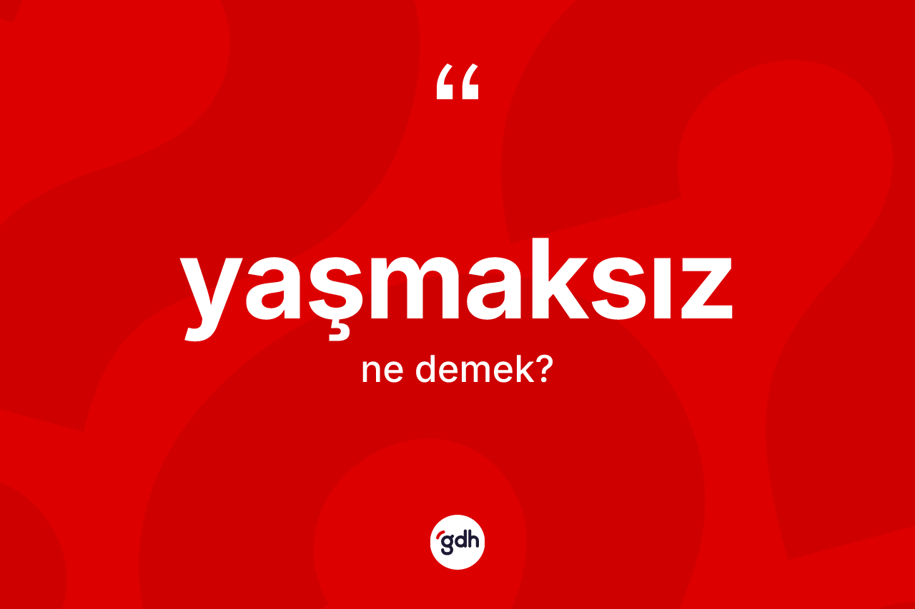 Yaşmaksız ne demek? Yaşmaksız kelimesinin TDK anlamı nedir?