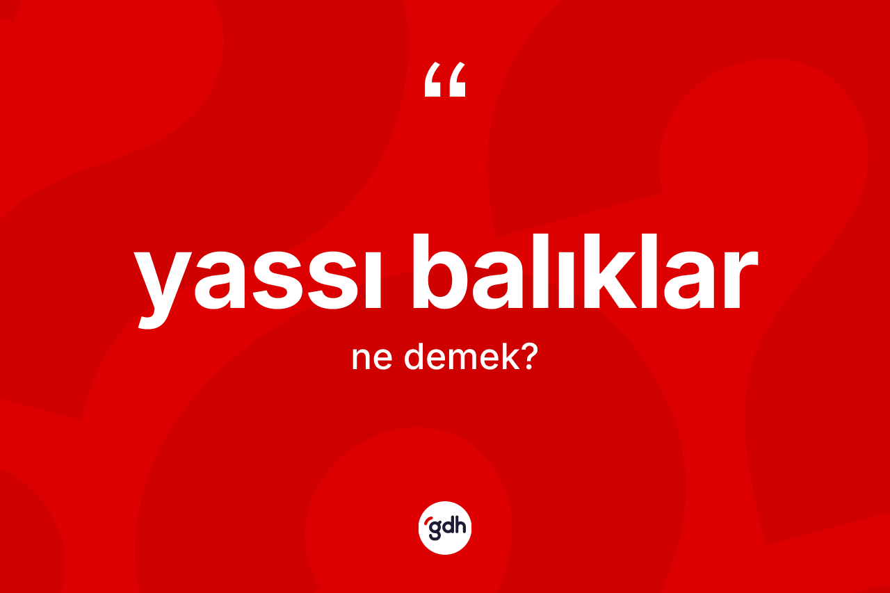 Yassı balıklar kelimesi nedir? Yassı balıkların TDK'ya göre anlamı nedir?