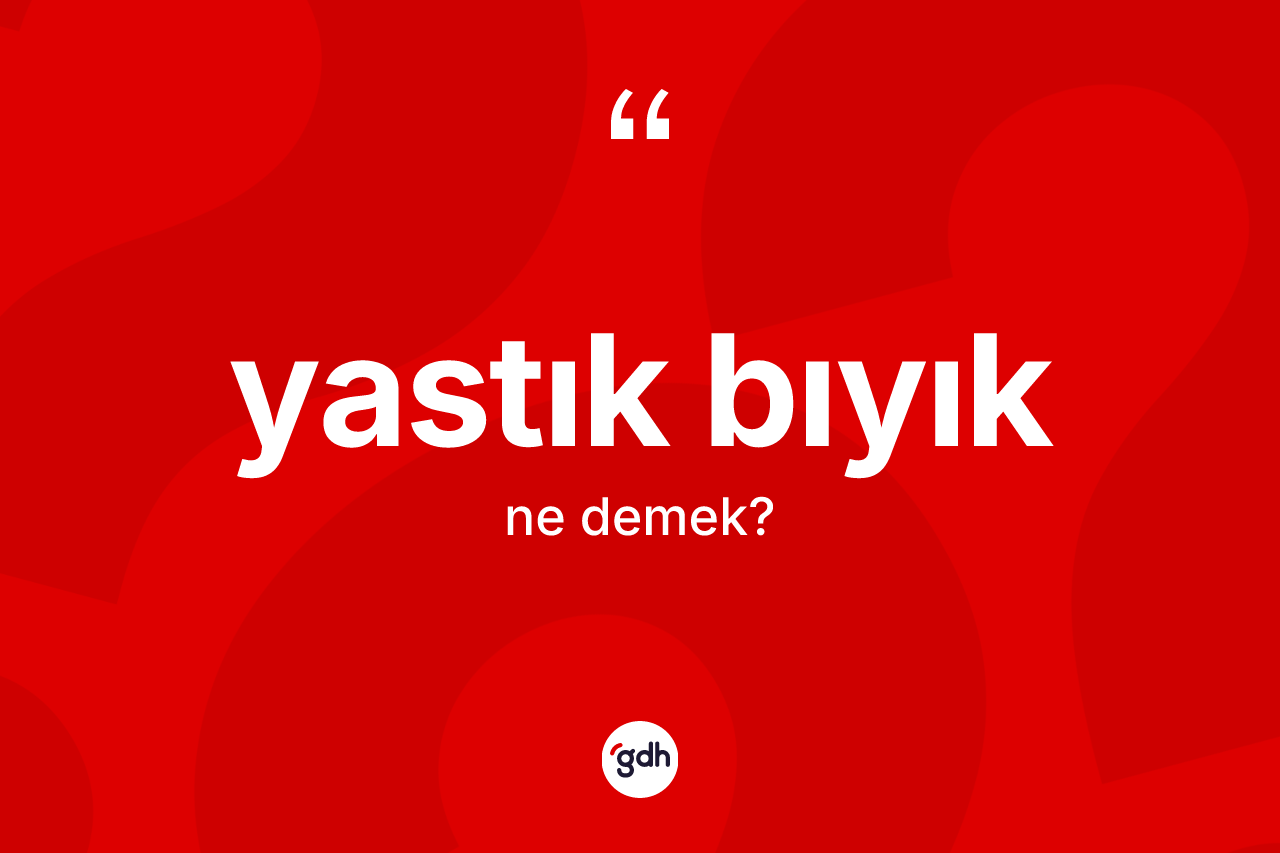 Yastık bıyık kelimesinin tanımı nedir? Yastık bıyığın TDK'ya göre anlamı nedir?