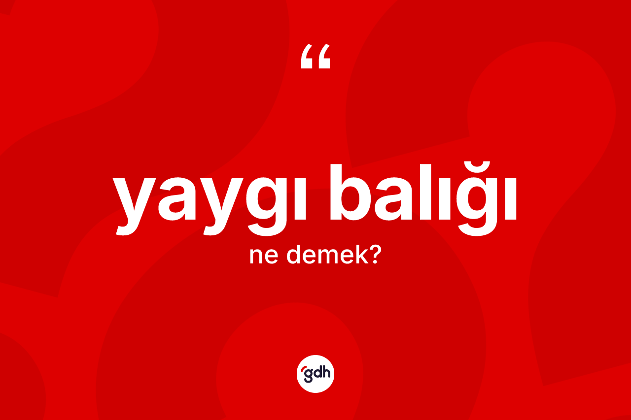 Yaygı balığı kelimesinin anlamı nedir? Yaygı balığının sözlükteki anlamı nedir?