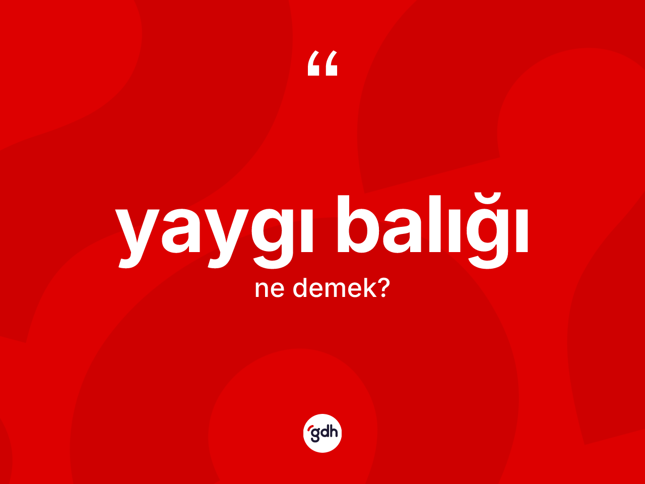 Yaygı balığı kelimesinin anlamı nedir? Yaygı balığının sözlükteki anlamı nedir?