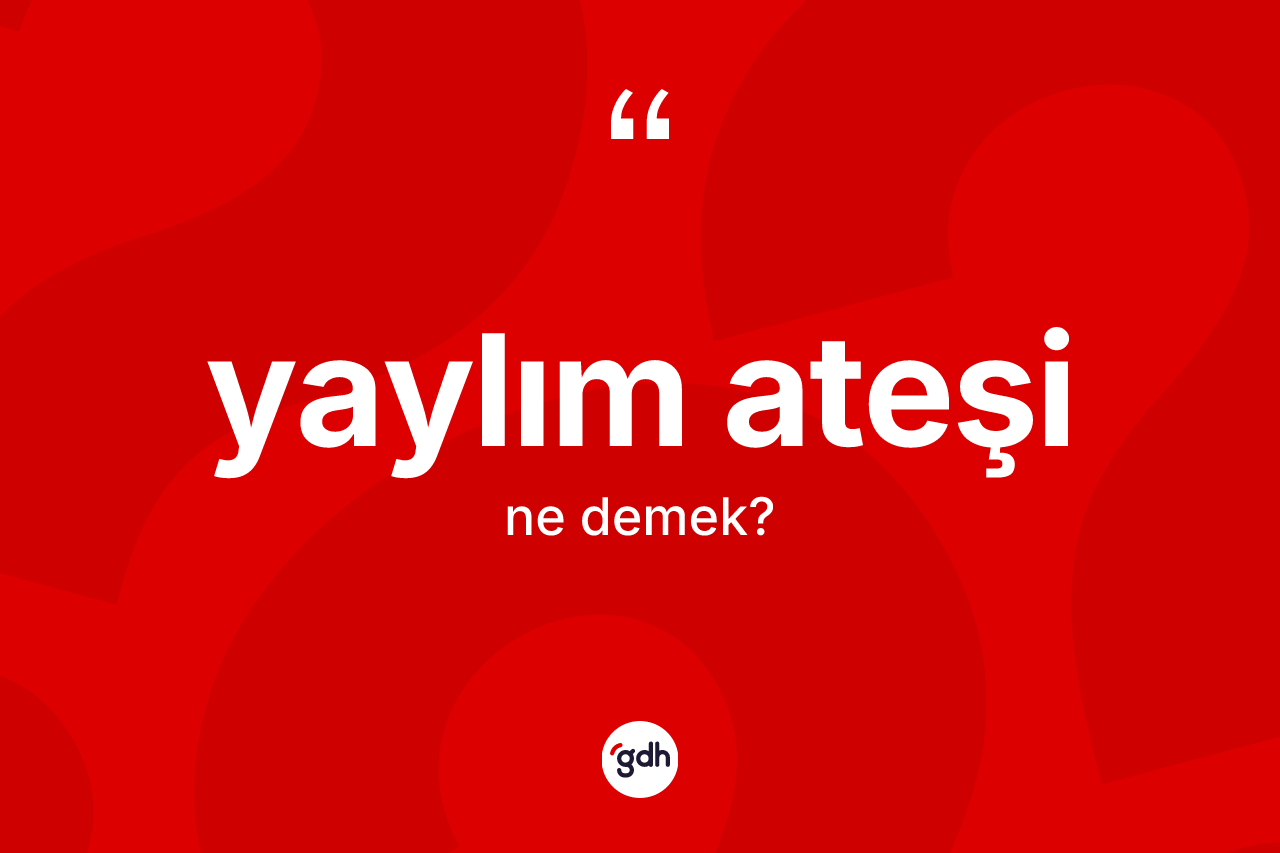 Yaylım ateşi kelimesinin sözlükteki tanımı nedir? Yaylım ateşinin TDK'ya göre anlamı nedir?
