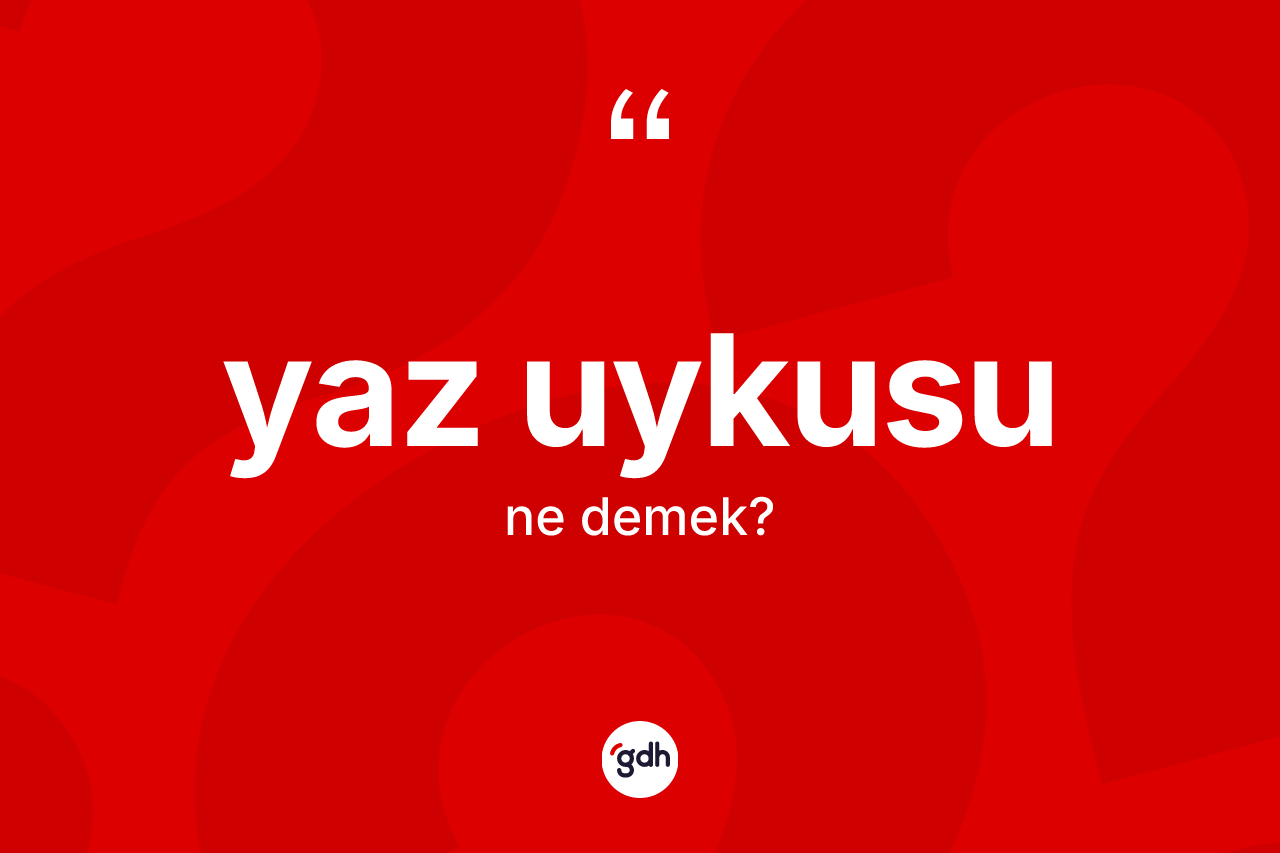 Yaz uykusu kelimesinin anlamı nedir? Yaz uykusu kelimesinin özellikleri nelerdir?